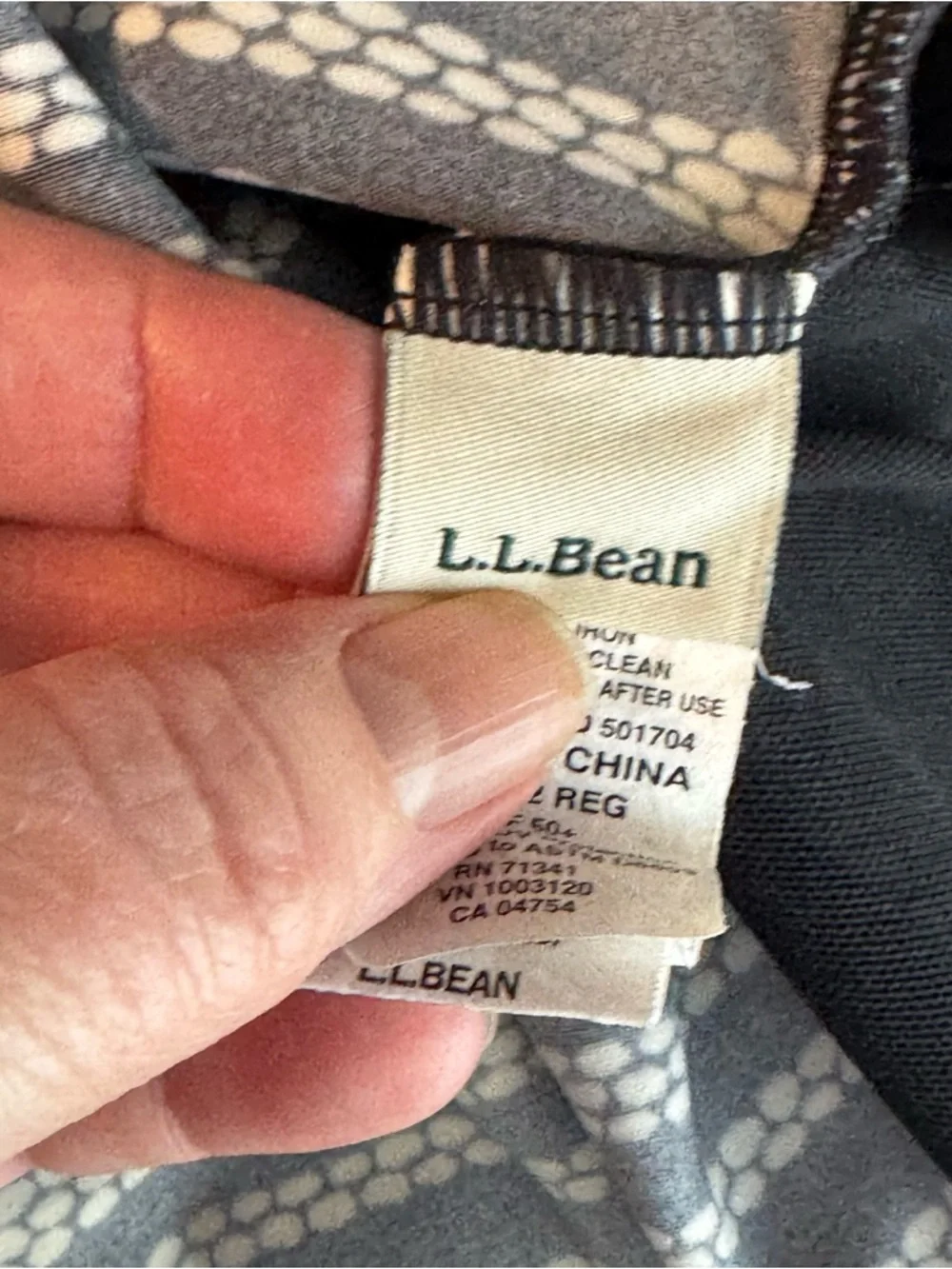 LL Bean 12 Black/White Nylon/Elastane Striped One Piece UPF 50+ Bathing Suit